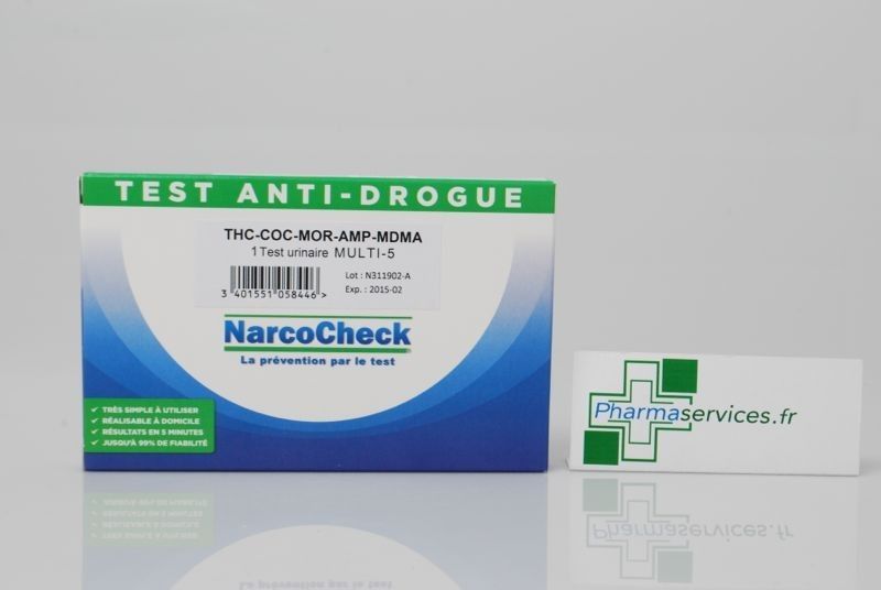 Test anti drogue multi-5 Narcocheck - 1 test urinaire