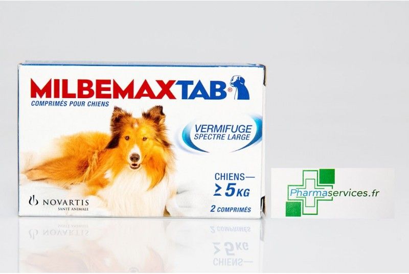 Milbemaxtab vermifuge chiens plus de 5 kg - 2 comprimés
